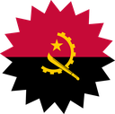 The Flag of Angola Star Burst