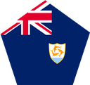 The Flag of Anguilla Pentagon