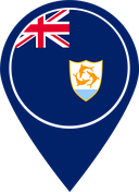 The Flag of Anguilla Map Pin
