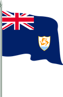 The Flag of Anguilla Pole Flag II