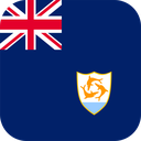 The Flag of Anguilla Rounded Square