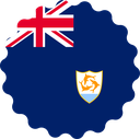 The Flag of Anguilla Scallop Circle