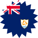 The Flag of Anguilla Star Burst