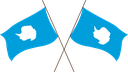The Flag of Antarctica Crossed Flags