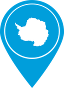 The Flag of Antarctica Map Pin
