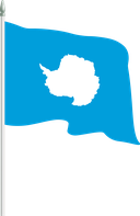 The Flag of Antarctica Pole Flag II