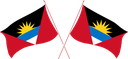 The Flag of Antigua and Barbuda Crossed Flags