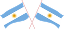 The Flag of Argentina Crossed Flags