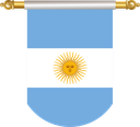 The Flag of Argentina Hanging Banner II