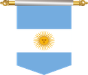 The Flag of Argentina Hanging Banner III
