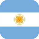 The Flag of Argentina Rounded Square