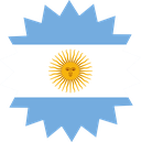 The Flag of Argentina Star Burst