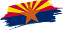The Flag of Arizona Brushed