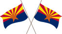 The Flag of Arizona Crossed Flags