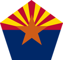 The Flag of Arizona Pentagon