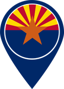 The Flag of Arizona Map Pin