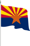 The Flag of Arizona Pole Flag II