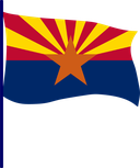 The Flag of Arizona Pole Flag III