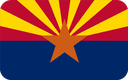 The Flag of Arizona Rounded Rectangle