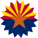 The Flag of Arizona Star Burst