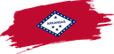 The Flag of Arkansas Brushed