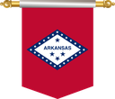 The Flag of Arkansas Hanging Banner II