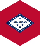 The Flag of Arkansas Hexagon II
