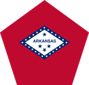 The Flag of Arkansas Pentagon