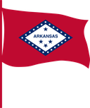 The Flag of Arkansas Pole Flag III