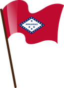 The Flag of Arkansas Pole Flag I