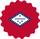 The Flag of Arkansas Scallop Circle