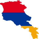 The Flag of Armenia Map