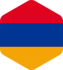 The Flag of Armenia Rounded Hexagon