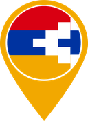 The Flag of Artsakh Map Pin