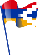 The Flag of Artsakh Pole Flag III