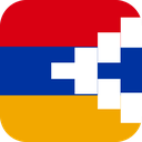 The Flag of Artsakh Rounded Square