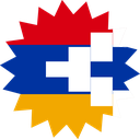The Flag of Artsakh Star Burst