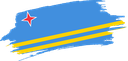 The Flag of Aruba Brushed