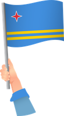 The Flag of Aruba Handheld