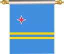 The Flag of Aruba Hanging Banner IV