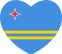 The Flag of Aruba Heart