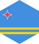 The Flag of Aruba Hexagon II