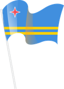 The Flag of Aruba Pole Flag I
