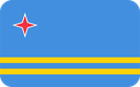 The Flag of Aruba Rounded Rectangle