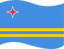 The Flag of Aruba Wavy I