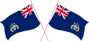 The Flag of Ascension Island Crossed Flags