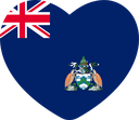 The Flag of Ascension Island Heart