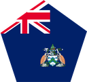 The Flag of Ascension Island Pentagon