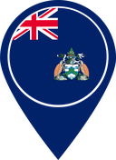 The Flag of Ascension Island Map Pin