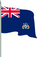 The Flag of Ascension Island Pole Flag II